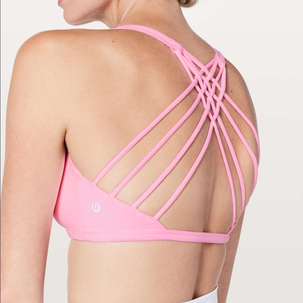 lululemon free to be neon pink bra